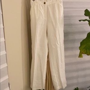 Chico’s Ivory linen pants size 2.5 or 16.